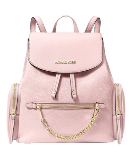 ?MICHAEL KORS JET SET MEDIUM BACKPACK GOLD CHAIN LIGHT PINK 