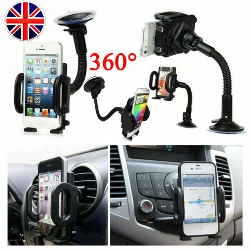 In Car Suction Mount Mobile Phone Holder Universal Stand Cradle Windscreen - Image 3 of 3