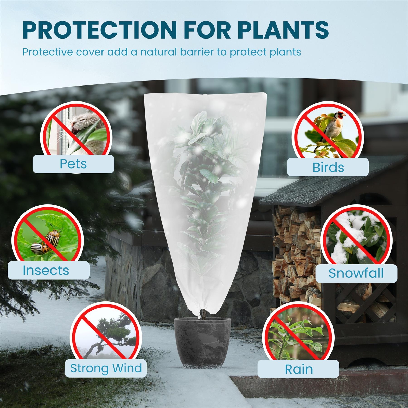 Frost Protection Bags Garden Plant Cover Protection Bags Plants Winter