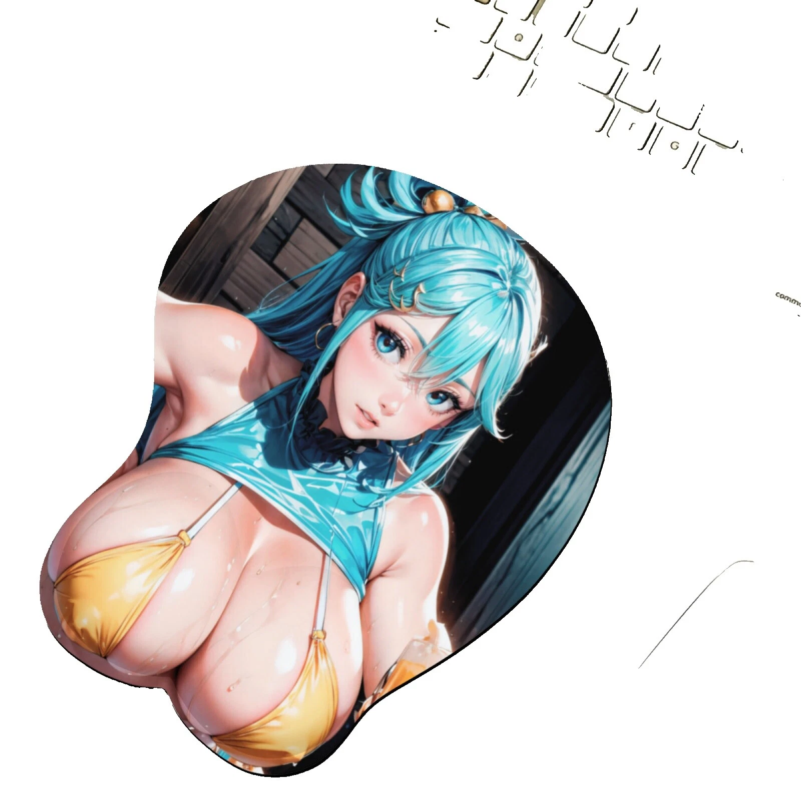 Alfombrilla de ratón multicolor con Muñeca descansa reposa