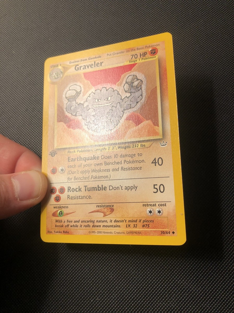 Graveler 30/64 1st Edition Neo Revelation Uncommon Pokemon