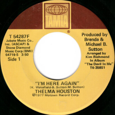 Thelma Houston - I'm Here Again (7'', Single)
