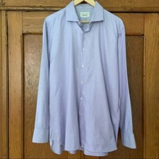 Size 17.5 34/35 Ted Baker Endurance Long Sleeve Button Down Shirt Purple