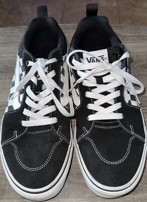 Vans Filmore Checkered Skate Suede Black/White Men's 10  Shoes