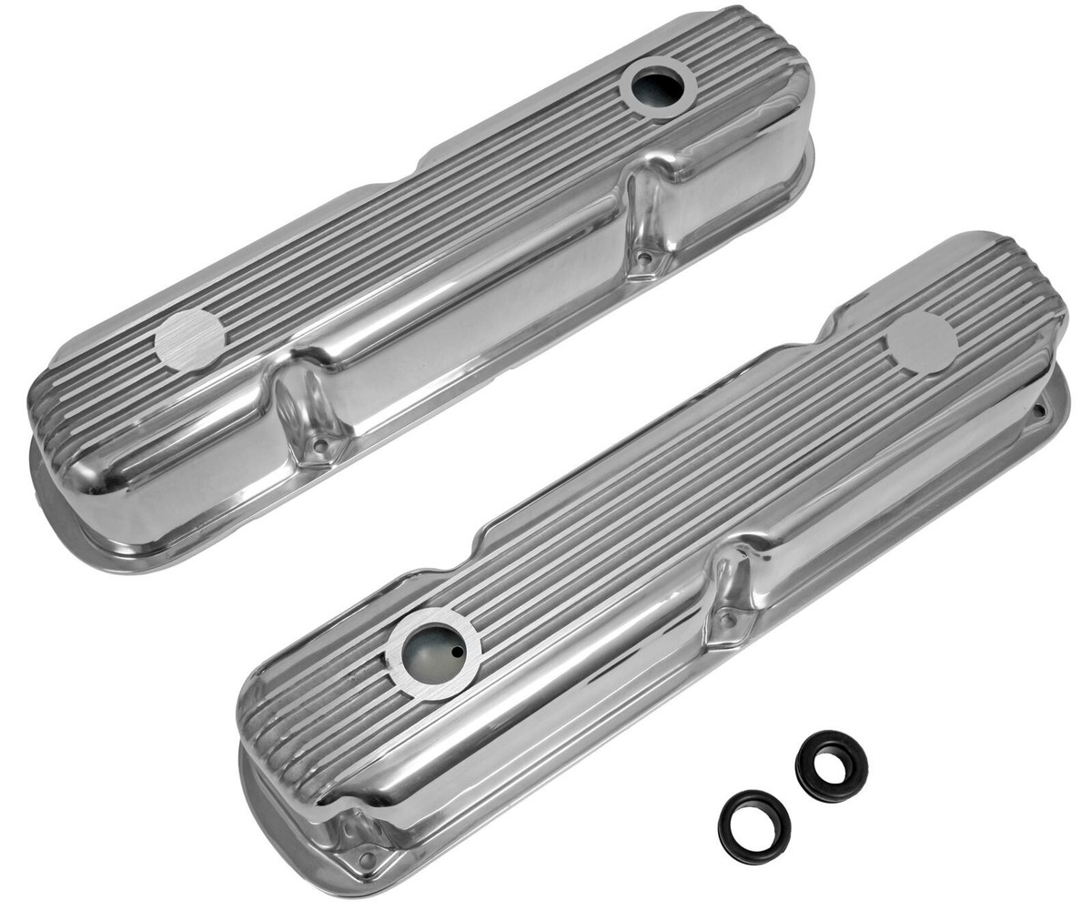 FITS 1964-89 SB MOPAR DODGE LA FINNED ALUMINUM VALVE COVERS 273