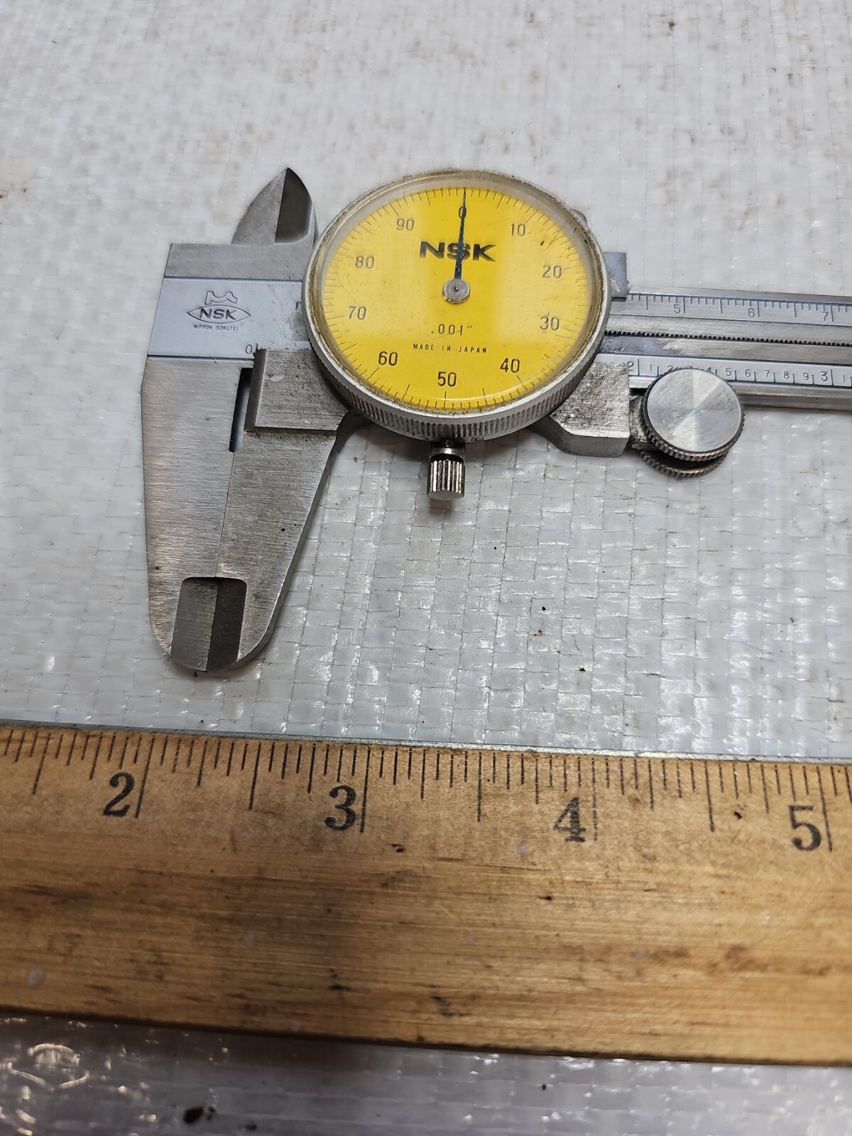 VINTAGE NSK JAPAN 6" SIX INCH DIAL CALIPER VERNIER MICROMETER INCH