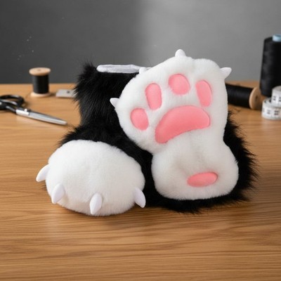 Fursuit Pfotenhandschuhe Weich Cosplay-Pfotenstulpen Leicht für Bühne,