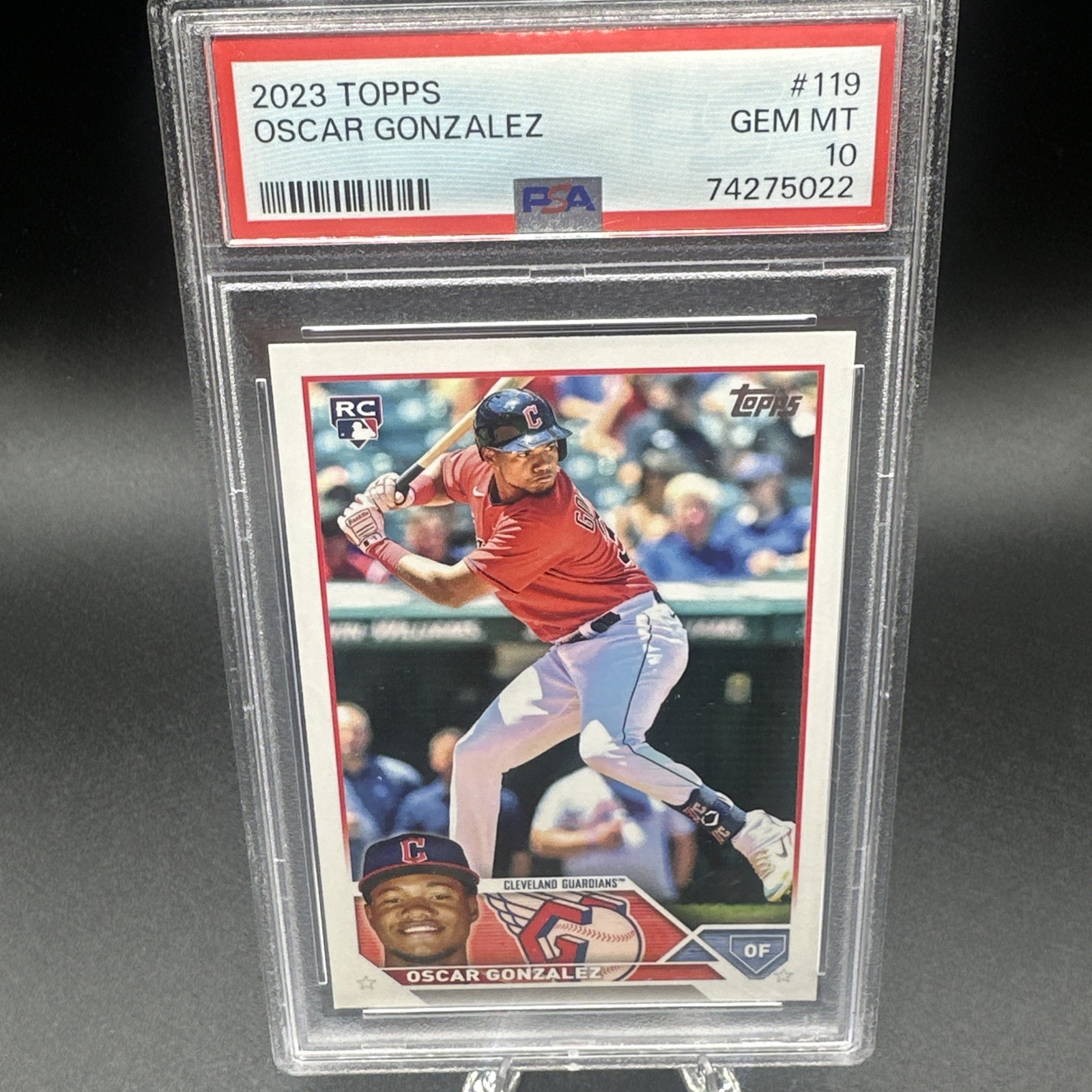 2023 Topps Series 1 - Oscar Gonzalez #119 Gold /2023 (RC)