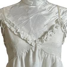 Blusa Babydoll Y2K Rue21 Talla Pequeña Blanca Floral Volantes Hada Cottagecore