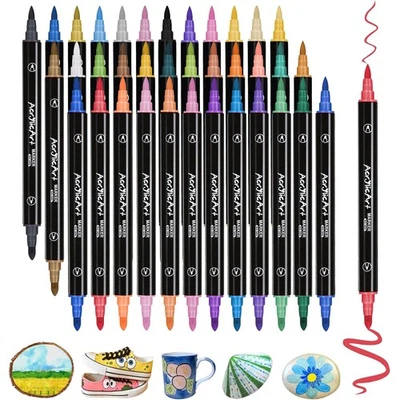 MARKENLOS Acrylstifte für Steine Wasserfest 36 Farben Marker Stifte zum Steine Bemalen DE