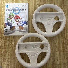 Mario Kart Wii (Nintendo Wii 2008) CIB Complete with Manual And 2 OEM Wii Wheels