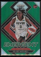 2022-23 Panini Prizm WNBA Emergent Green Kelsey Mitchell Indiana Fever #8