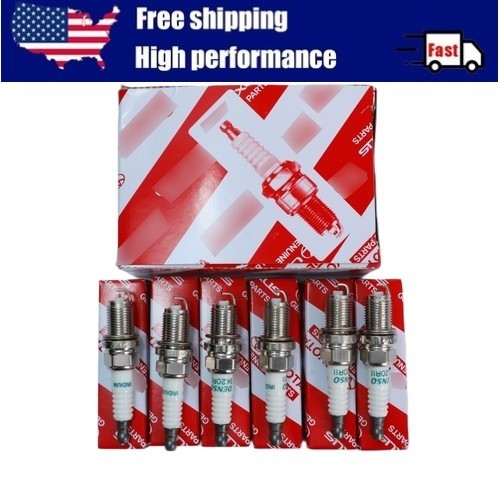 6PCS Genuine DENSO Iridium Spark Plugs OEM 90919-01210 SK20R11 3297 For TOYOTA