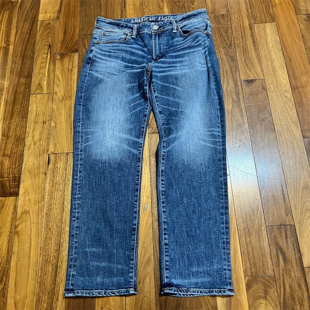 Jean Homme American Eagle Coupe Décontractée - Taille 33/30 - Denim Bleu Clair