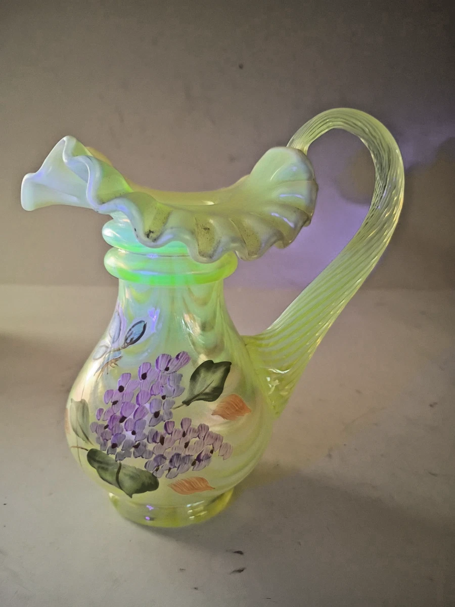 美 フェントン クランベリー ピッチャー 花瓶 オプティクメロン Fenton Pitcher for sale | eBay