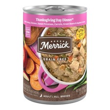 Merrick Grain Free Wet Dog Food Canned Adult - 12x 12.7oz Thanksgiving Dinner