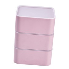 3pcs Mini Plastic Storage Box with Lid Elegant Desktop Organizer for Jewelry ...