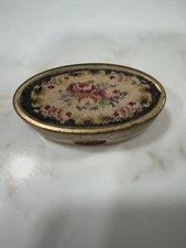 Vintage Max Factor Makeup Small Box With Mini Lipstick And Mirror