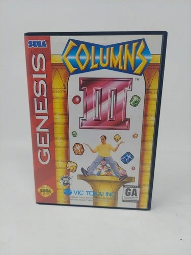 Sega Genesis Columns III 3 Revenge of Columns With Manual