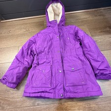 Lands' End Girls Down Fill Insulated Parka Purple Outdoors XL 16 Winter Hooded