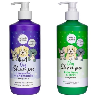 Pride & Groom 4 in 1 Dog Shampoo 500ml – Cleans, Conditions, Moisturizes & Calms