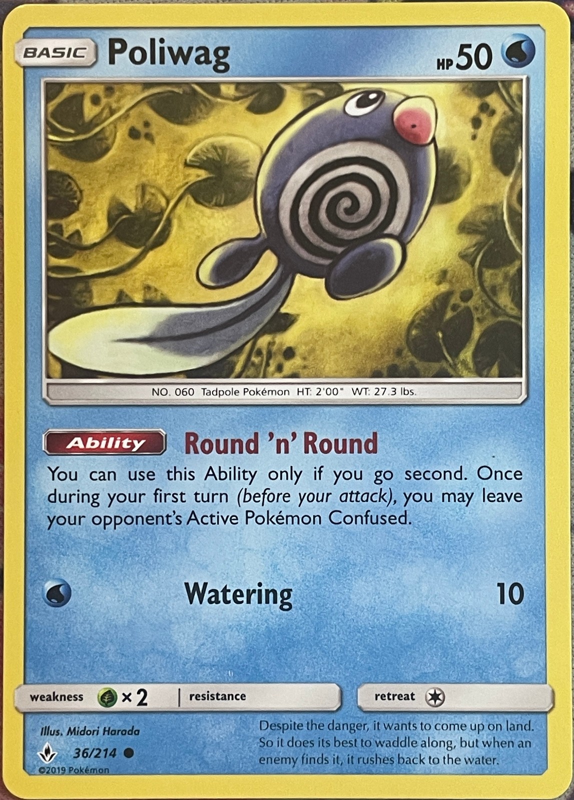 Poliwag - 36/214 - Unbroken Bonds Pokemon 2019