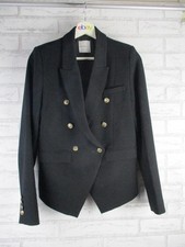 DECJUBA KIDS Girls Double-Breasted Blazer Jacket Black Size 16 Gold Buttons