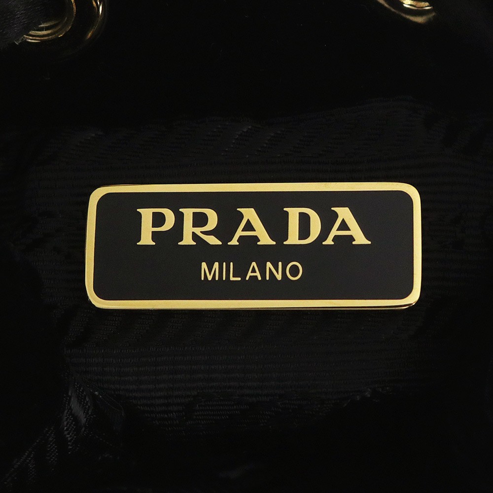 PRADA 1NR016 Mini Chain Triangle Drawstring Bag V… - image 9