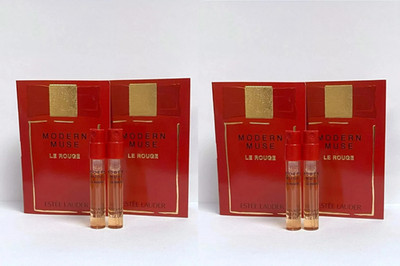 4 x Estee Lauder Modern Muse Le Rouge EDP Spray 0.05oz/1.5ml Sample Vial NEW