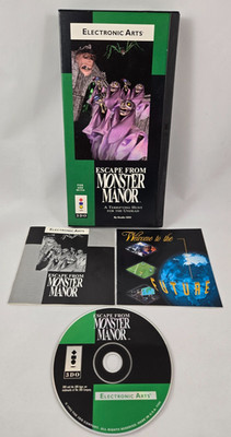 Escape From Monster Manor (3DO, 1993) CIB Long Box - 1 OWNER - Tested!