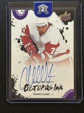 2025-26 UD Detroit Red Wings Centennial Octopus Ink Auto Wendel Clark SP
