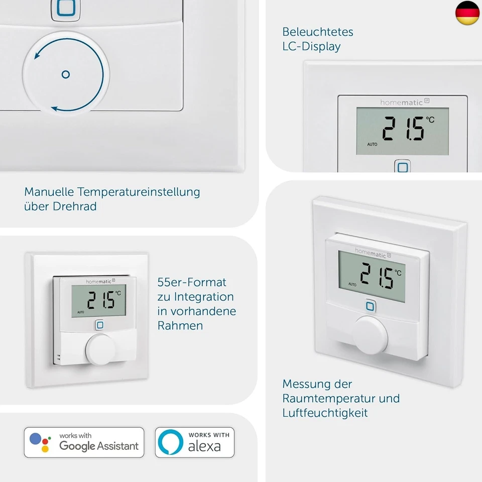 Homematic IP Funk Wandthermostat HmIP-WTH-1 - Bild 3 von 4