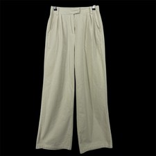 Nasty Gal 28x29 Size 4 Wide Leg Trouser Pants High Rise Cream Neutral Office