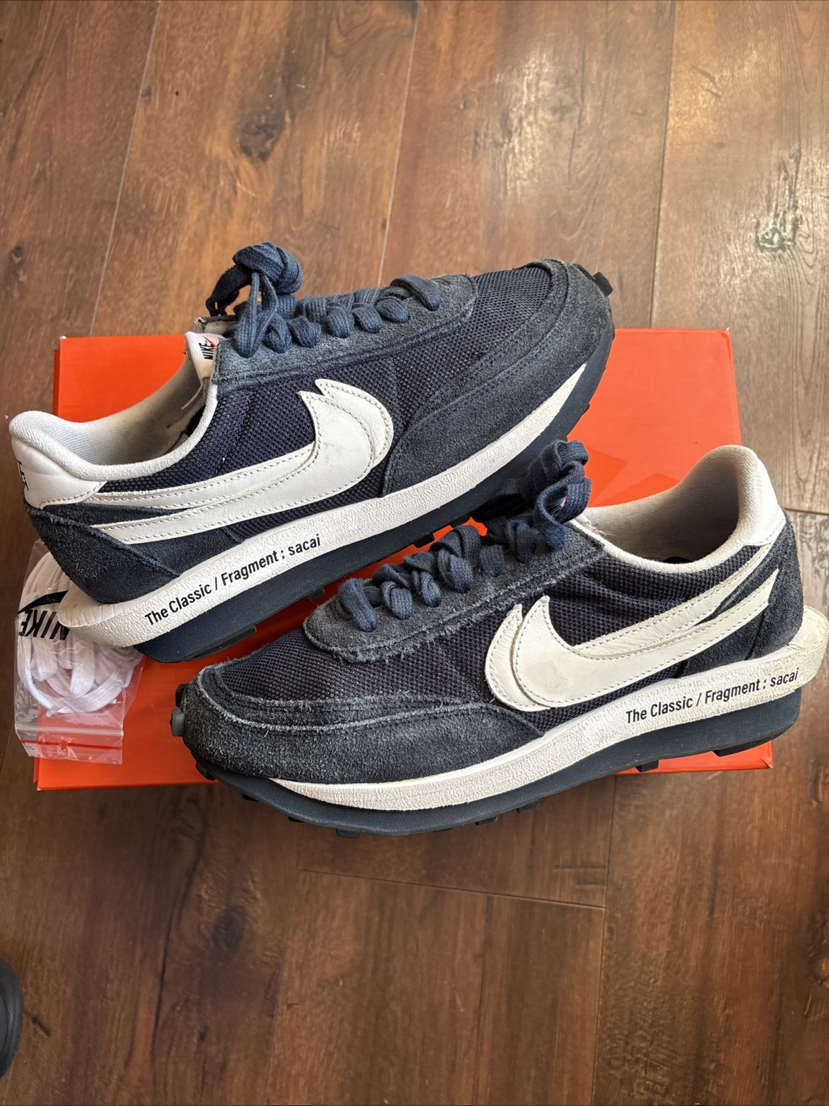 SACAI X NIKE Taglia 9 Nike LDV Waffle x Fragment Design x sacai Low Blackened Blu