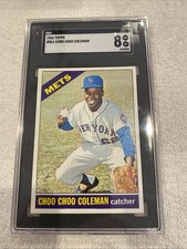 1966 TOPPS BASEBALL CHOO CHOO COLEMAN SP METS HI NUMBER #561 CENTERED SGC 8