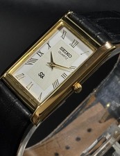 Vintage Seiko Slim Tank Quartz Men's Wrist Watch With Free DDP Shipping - Image 3