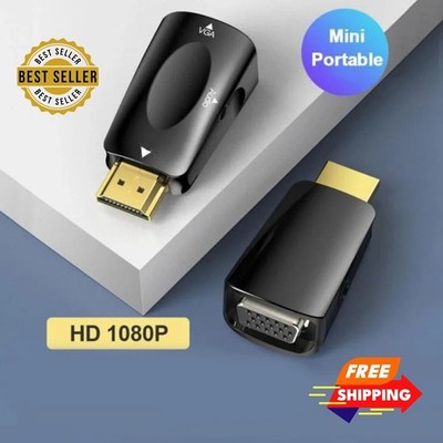 HDMI Auf zu VGA Stecker HD 1080p Adapter Konverter AUX Audio Video Kabel Laptop