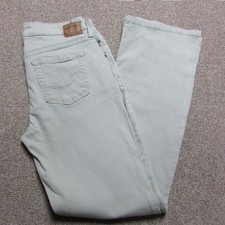 Levi's Women's White Low Rise Bootcut Jeans with Floral Design, Size Medium