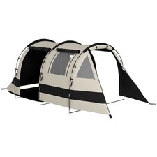Four Man Two Room Blackout Tent with Accessories - Khaki