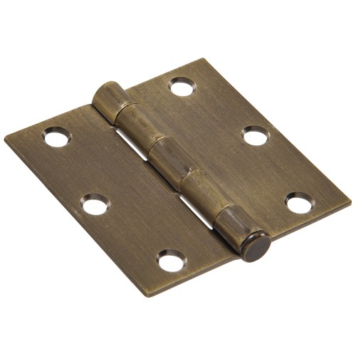 Hillman Square Corner Door Hinge Antique Brass (3-1/2") 851797