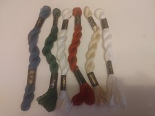 6 skeins of Stitching Thread - 5 DMC Perle Cotton 5 and 1 DMC Perle Cotton 3