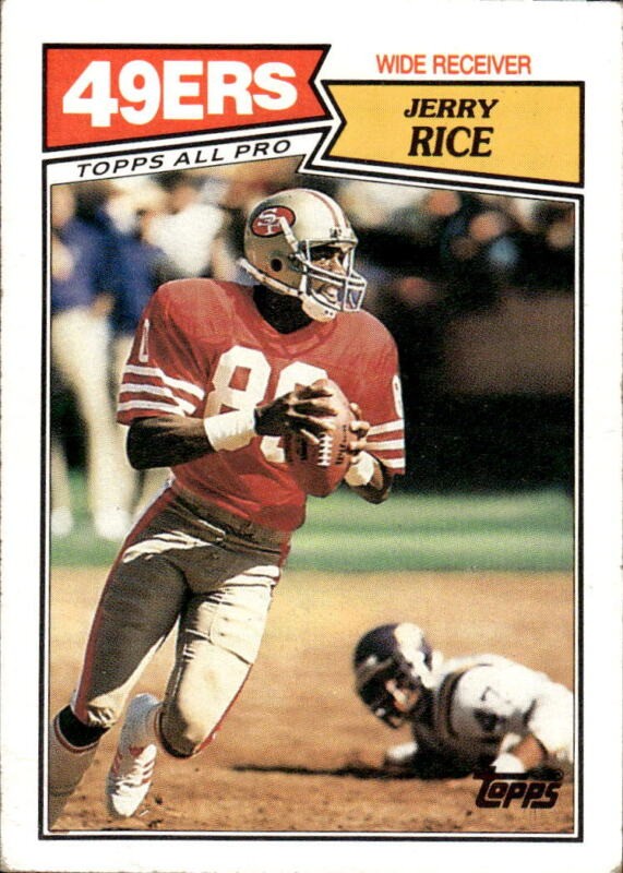 1987 TOPPS JERRY RICE 115 VG ALL PRO FOOTBALL SAN FRANCISCO 49ERS