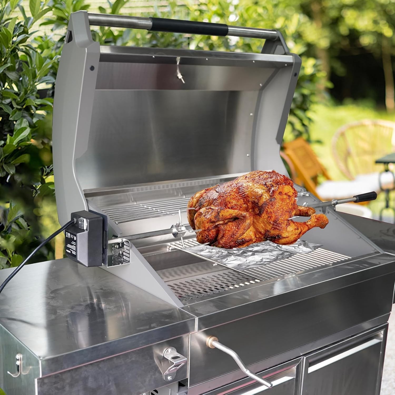 Universal Barbecue Grill Rotisserie Motor Bracket - Easy Screw-In Installation