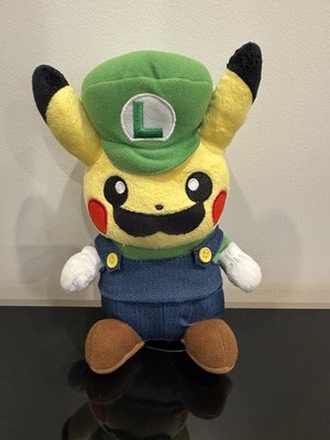 Pokemon Center Super Mario Nintendo 2015 8  Luigi Pikachu Plush