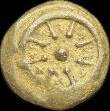 MONEDA DE BRONCE JUDÍA ANTIGUA; ÁCARO VIUDAS BÍBLICAS ALEJANDRO JANNEO 103-76 A.C.!