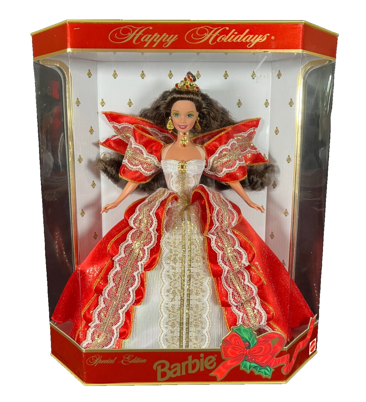 Happy Holidays Barbie 1997 Brunette Mattel #17833 Special Edition 10th Anniv NRF