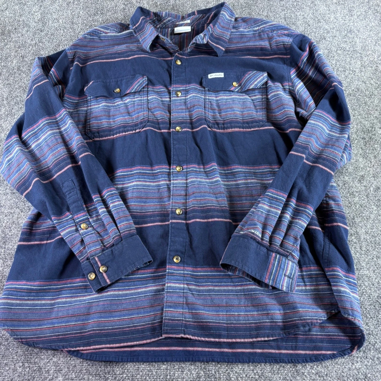 Columbia Shirt Mens XXL Navy Blue Striped Omni-Wick Stretch Long Sleeve Hiking
Opens in a new window