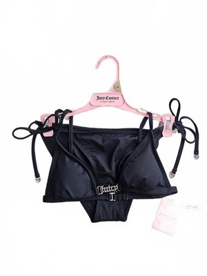 Juicy Couture Logo Hardware Bikini Set Black Pink Size XS 2 piece Set E/23