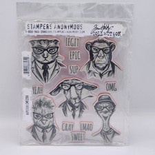 Tim Holtz HIPSTER Stampers Anonymous Cling Rubber Stamps CMS288 NIP