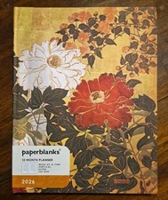 Paperblanks 2026 Natsu Rinpa Florals Flexi Ultra Vertical Weekly 12-Month Planne